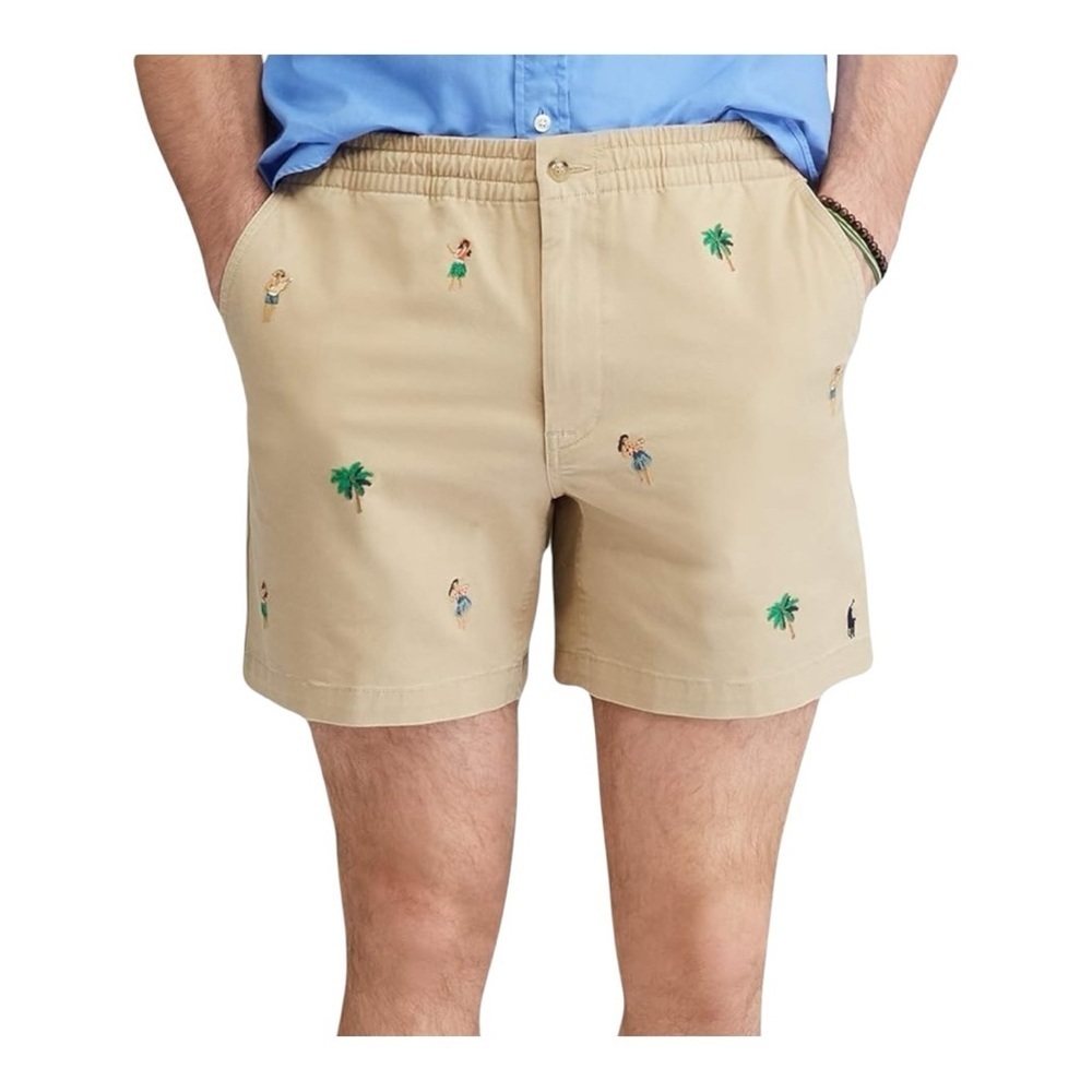 🔥 Polo Ralph Lauren Men’s Hawaiian‎ Embroidered Shorts 🌴 Size M